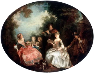 Konsert i en park, 1700-talet.