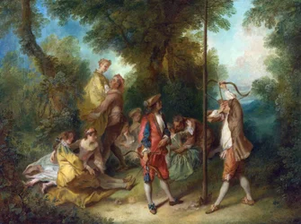 Lancret, Nicolas (1690-1743) Människans fyra åldrar: Mognad Olja på duk Rokoko ca 1735 France National Gallery, London 34,3x45,2 Målning