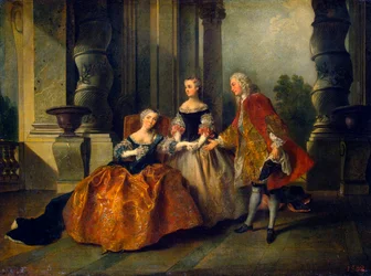 Scen från tragedin Le Comte d
