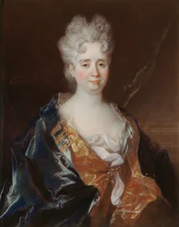 Porträtt av Anne-Thérèse de Marguenat de Courcelles, Marquise de Lambert, ca. 1710.