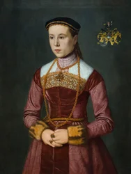 Susanna Stefan, hustru till Wolfgang Furter, tidigt 1560-tal (olja på duk)