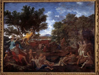 Apollo kär i Daphne. Målning av Nicolas Poussin