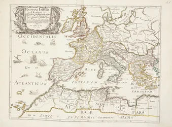 Karta över det romerska riket, c.1675-76