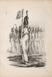 Militäruniformer: sergeant vid karabinjärerna, allmän vägledning, 1817-1818