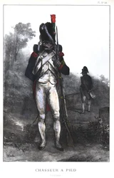 Napoleonkrigen, franska armén, kejserliga gardets fotchassier i hel klädsel, 1845