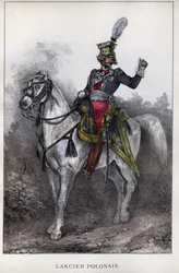 Officer polska Lancers av det kejserliga gardet