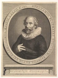 Porträtt av Abraham Bloemaert, 1600-talet.