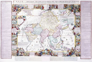Karta över Asien, 1740