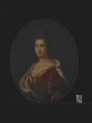 Porträtt av en dam (olja på duk)