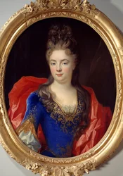 Porträtt av Anne Genevieve av Levis Ventadour, prinsessan av Rohan (f. 1673) Målning av Nicolas de Largilliere (1656-1746)