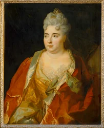 Porträtt av en dam som uppges vara Marie-Anne Mancini, hertiginna av Bouillon...