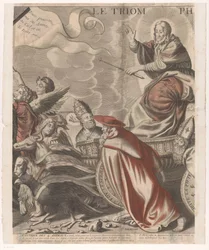 Kristi triumftåg med figurer från Gamla och Nya testamentet (femte delen) Le triomphe de Jesus Christ (titel på objekt)