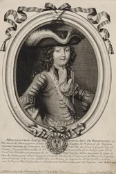 Graverat porträtt av Ludvig, hertig av Bourgogne (1682-1712)