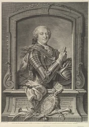 Porträtt av Maréchal de Lowendal, 1700-talet.