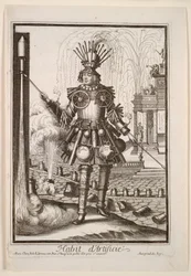 Fantasifulla kostymer: Costume of the Fireworks Maker, c. 1690.