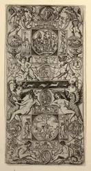 Prydnadspanel med Orpheus och Parisdomen