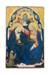 Jungfruns kröning med en donator från franciskanorden, verksam i Venedig 1394-1427