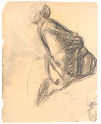 Figurstudie till målningen "Maria smörjer Kristi fötter", 1907. Apostel nr 3 t.h. i bilden
