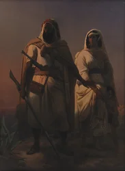 En arabisk familj i öknen