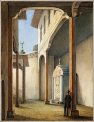 Poeten Alexander Pushkin i Palace of Bahçesaray, 1837