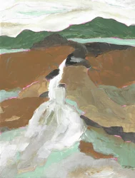 Abstrakt bergsvattenfall