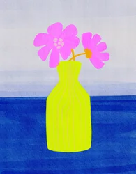Ljusrosa blomvas
