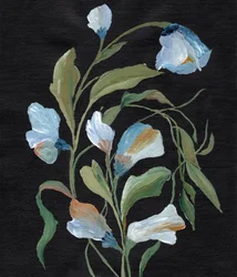 Mörk blomsterstudie