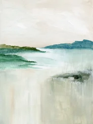 Dimhöljd abstrakt kustbild