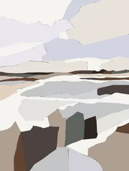 Dämpat geometriskt landskap
