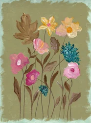 Måleriska trädgårdsblommor