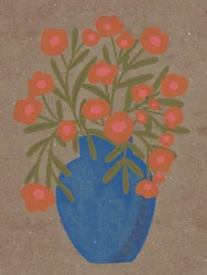 Rustik blomvas i orange
