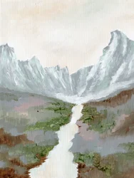 Den fridfulla bergsdalen