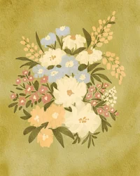Mjuk blomsterbukett
