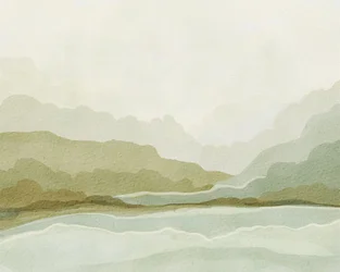 Akvarell: Berg och dal