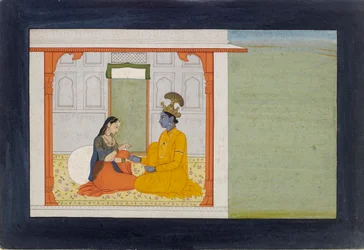 Nayikan kommenterar sin älskares nya ring, 1780-1785