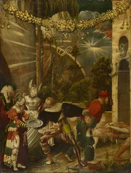 Halshuggningen av Johannes döparen, ca 1517 (olja på tall)