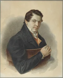 Porträtt av Decembrist Mikhail Naryshkin 1798-1863, 1832