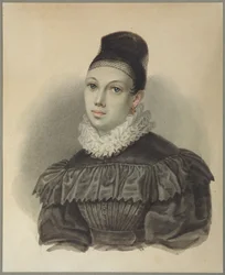 Porträtt av Elizabeth Petrovna Naryshkina 1801-1867, 1832