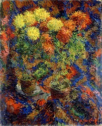 Krysantemum på en orientalisk matta, 1907.
