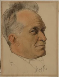 Porträtt av Alexander Dmitrievich Tsiurupa 1870-1928, 1922