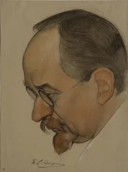 Porträtt av Georgy Vasilyevich Chicherin 1872-1936, 1921