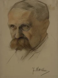 Porträtt av Julian Marchlewski 1866-1925, tidigt 1920-tal