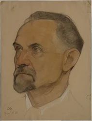 Porträtt av Leonid Borisovich Krasin 1870-1926, 1921