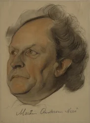 Porträtt av Martin Andersen Nexø 1869-1954, 1922