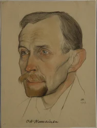 Porträtt av Otto Wilhelm Wille Kuusinen 1881-1964, 1922