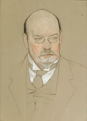 Porträtt av målaren Ilya Ostroukhov 1858-1929, 1923