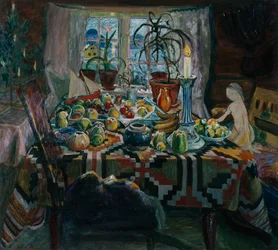 Juldagen (olja på duk)