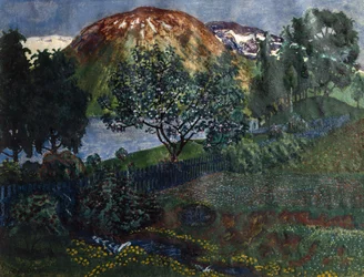 Junikväll i trädgården