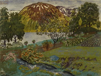 Junikväll i trädgården