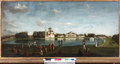 Livet av Ostankino Estate och Podklyuchnikov, Nikolai Ivanovich (1813-1877). Olja på duk
